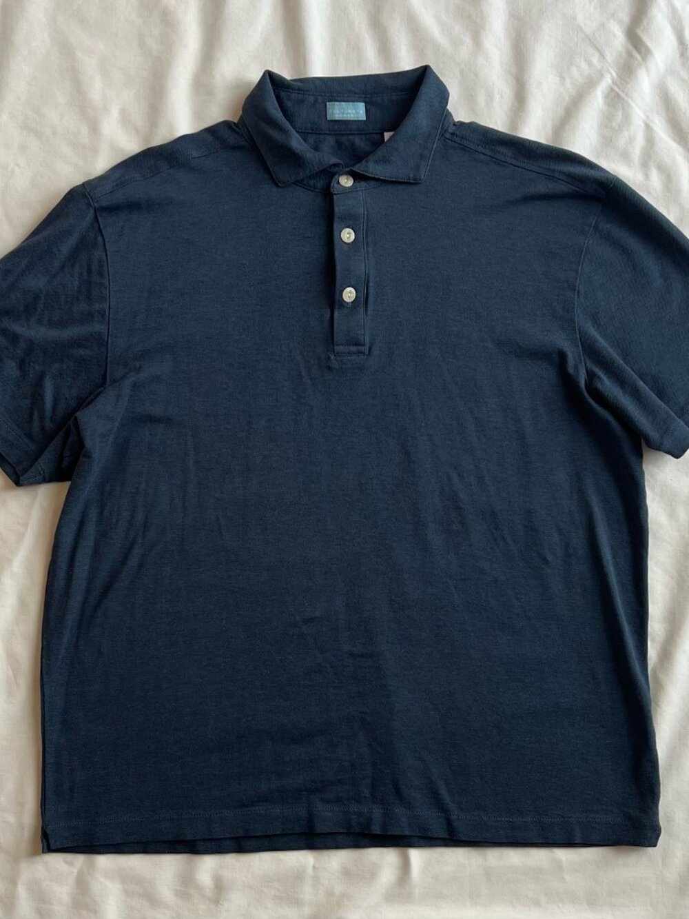 Culturata Navy Contemporary Fit Polo - Men's Large